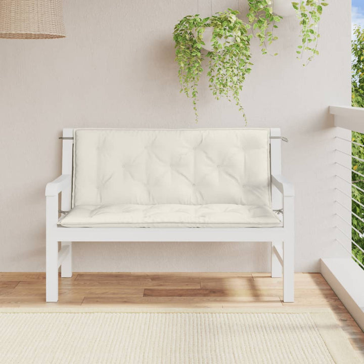 2 Pcs Garden Bench Cushions 120x50x7 CM