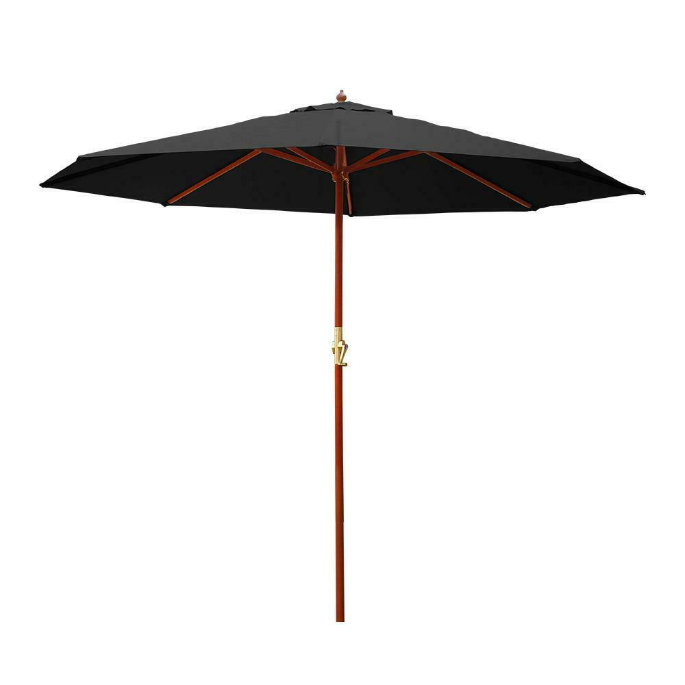 Instahut 3M Outdoor Umbrella Cantilever Black Stand