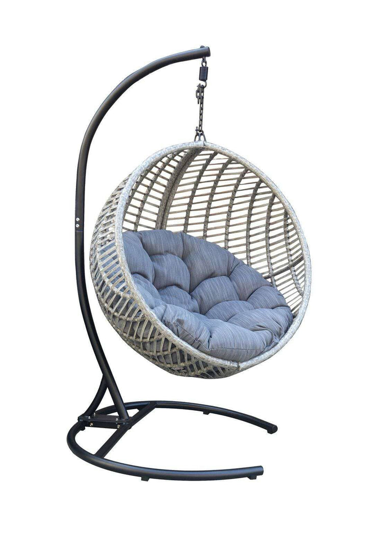 Jazz Outdoor Wicker Patio Hanging Egg Chair with Stand | Pod Chair Garden
