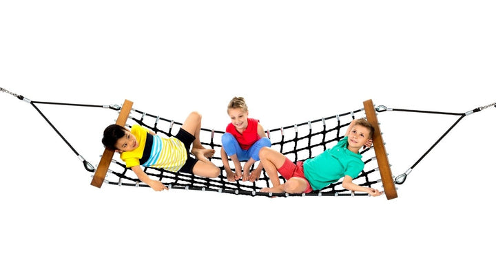 Armed Rope Hammock Swing with Steel Posts  Commercial Grade