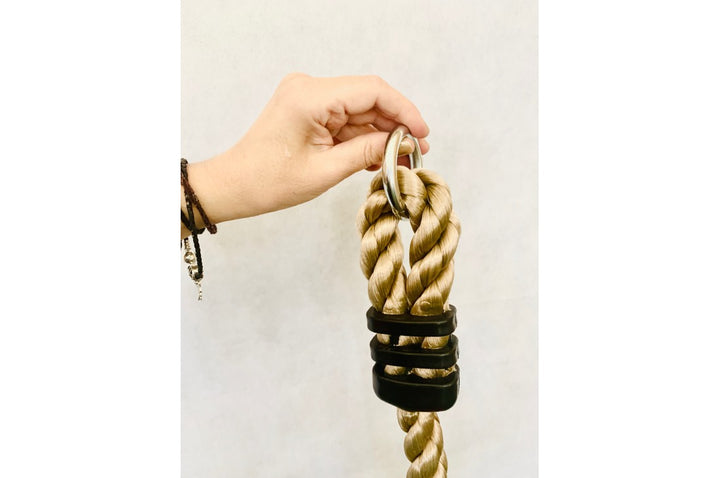 Climbing Rope Swing with 30cm Monkey Disc &amp; Footholds – 1.9m