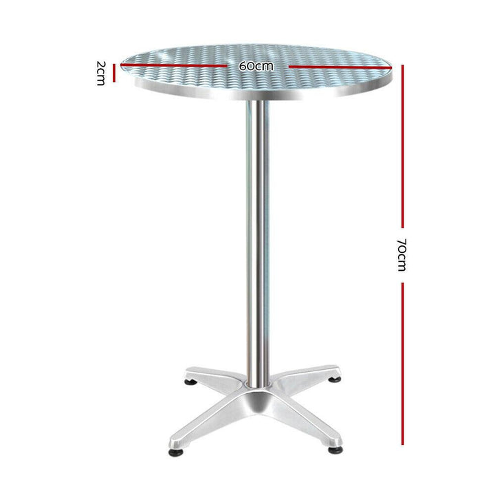Outdoor & Indoor Aluminium Bar Table 70cm