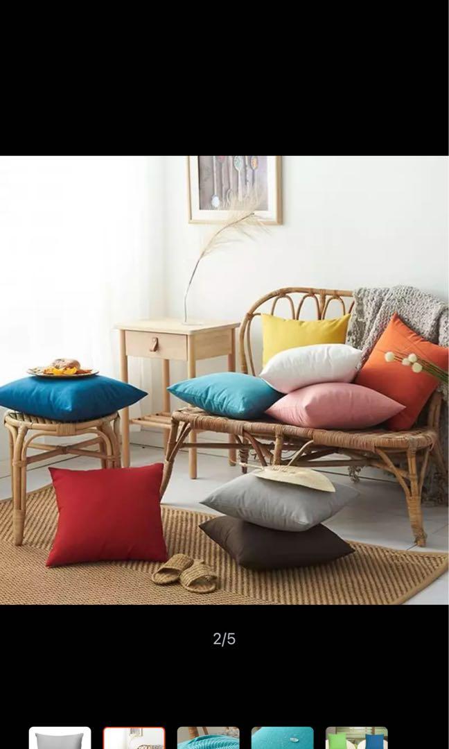 Water Resistant Outdoor Patio Cushion Cover 45x45 CM