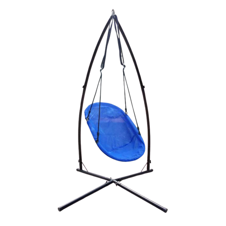 150cm Oval Playground Swing with Steel Hammock Chair Stand