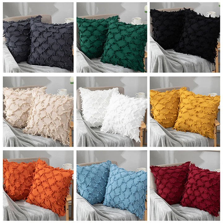 Boho Water Resistant Cushion Cover Tassels