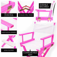 77cm-portable-directors-chair-in-pink-hue-benefits-and-features