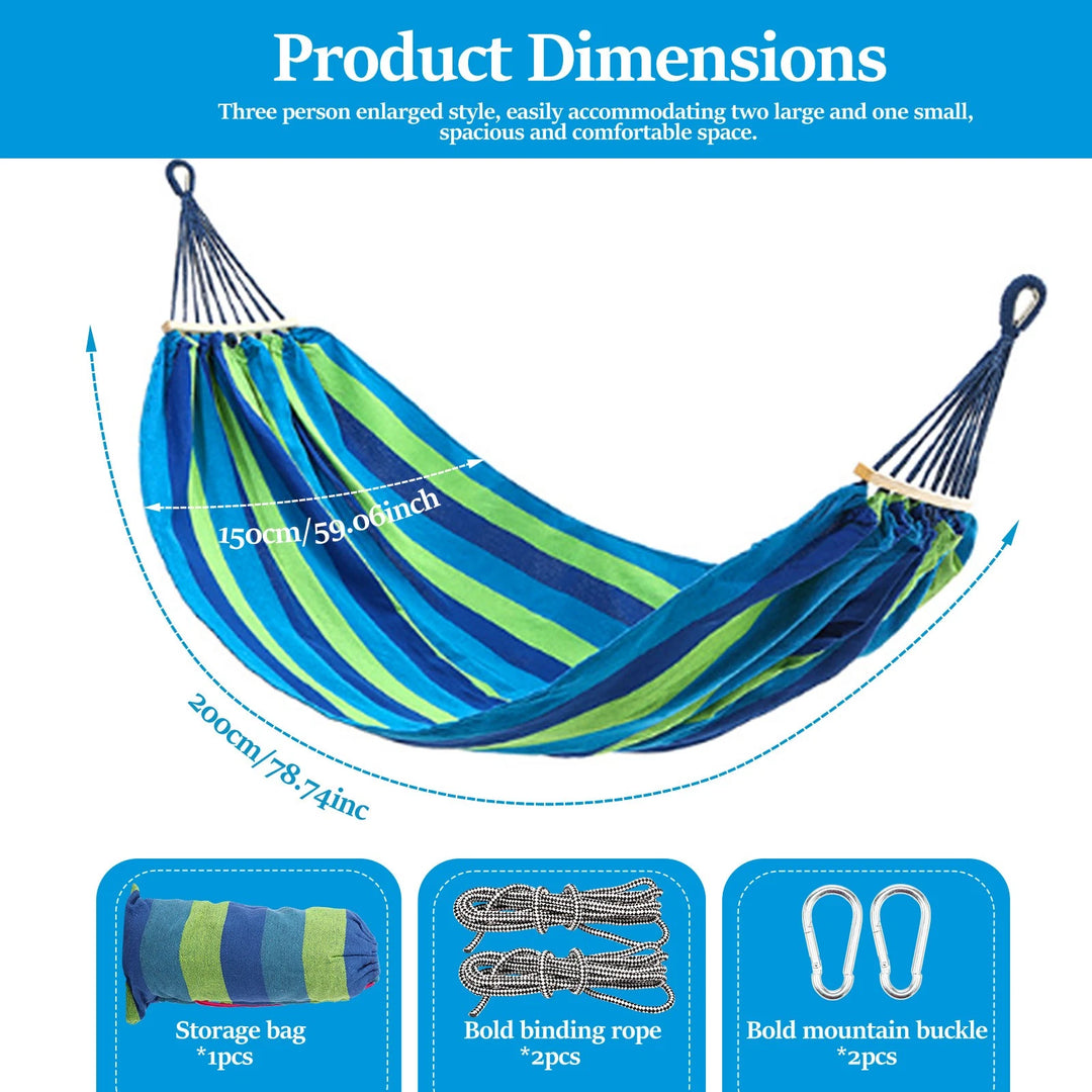 Portable Oversize Hammock with Carrying Bag - 250 KG