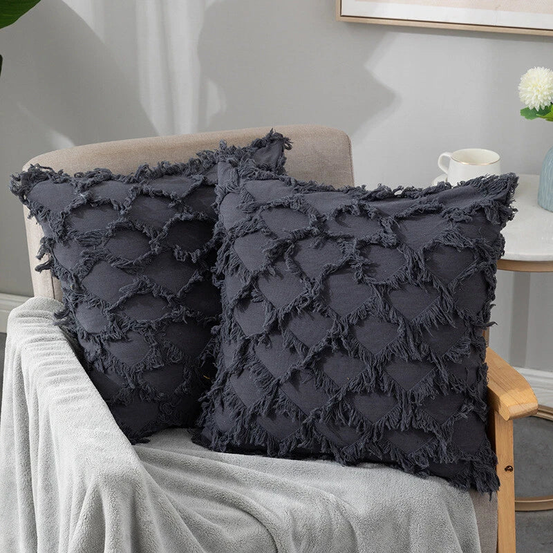 Boho Water Resistant Cushion Cover Tassels