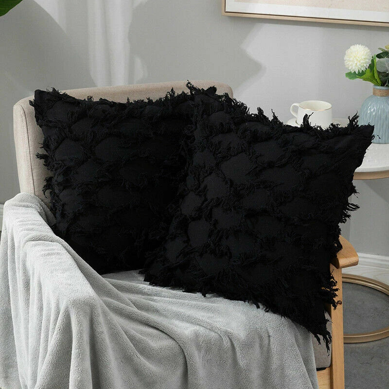 Boho Water Resistant Cushion Cover Tassels