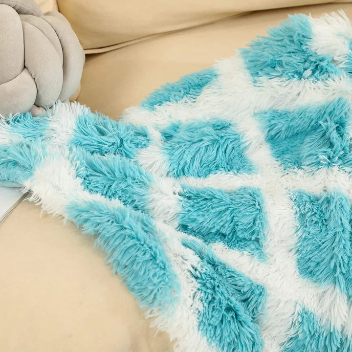 Shaggy Diamond Throw Fur Blanket  160*200cm