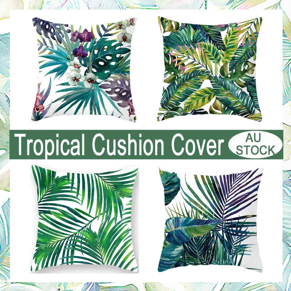 Tropical Water Resistant Outdoor Cushion Cover 45x45 CM