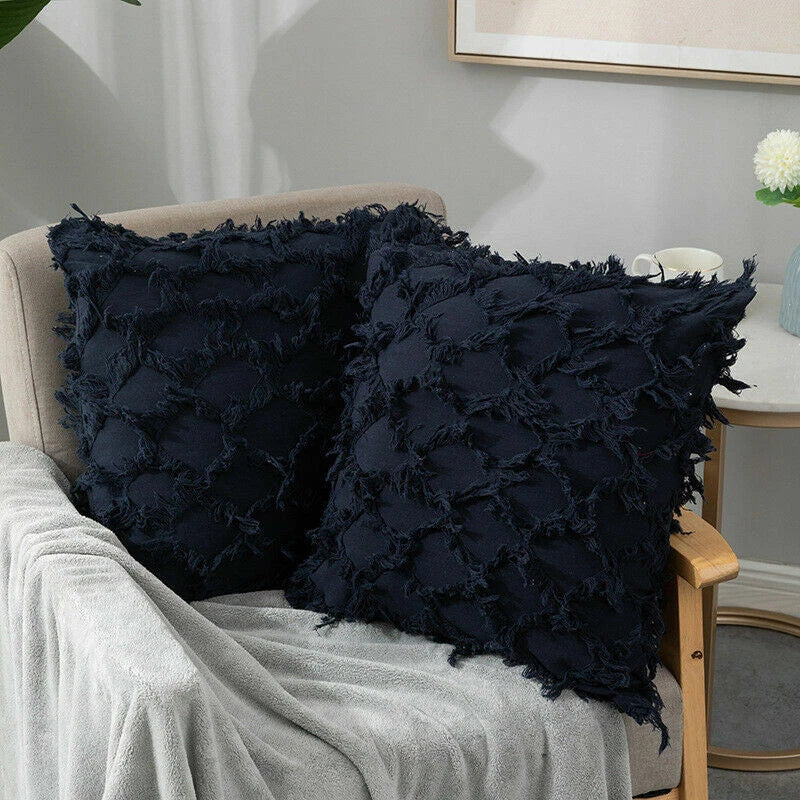 Boho Water Resistant Cushion Cover Tassels