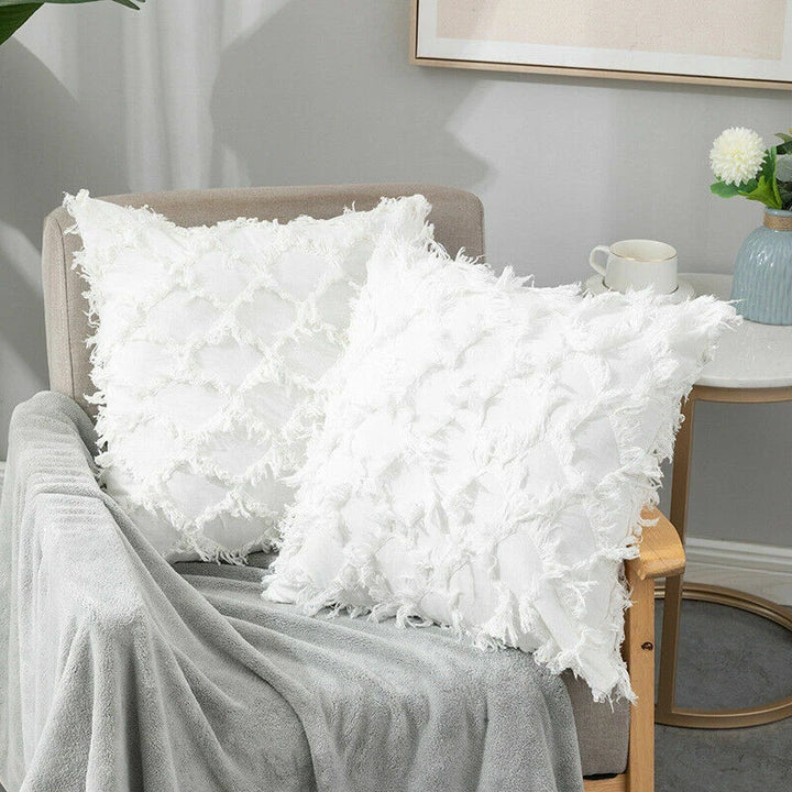 Boho Water Resistant Cushion Cover Tassels