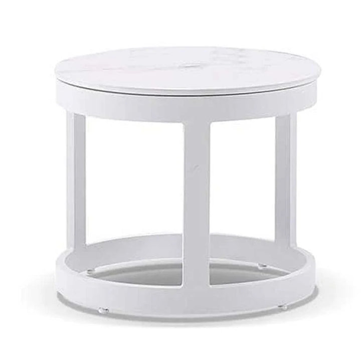 Shoal Bay Outdoor Round Ceramic and Aluminium Side Table