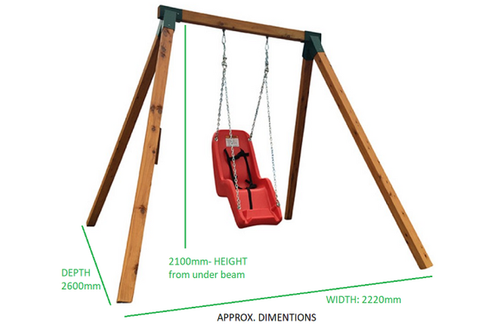 Free-Standing Cypress Timber Swing Frame - Ideal for Adults