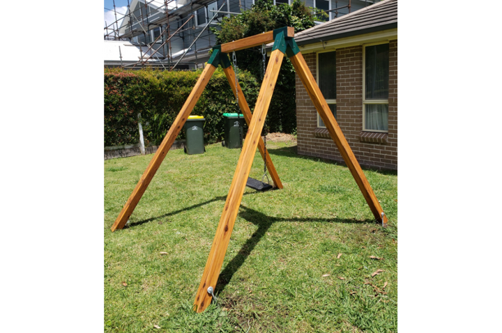 Free-Standing Cypress Timber Swing Frame - Ideal for Adults