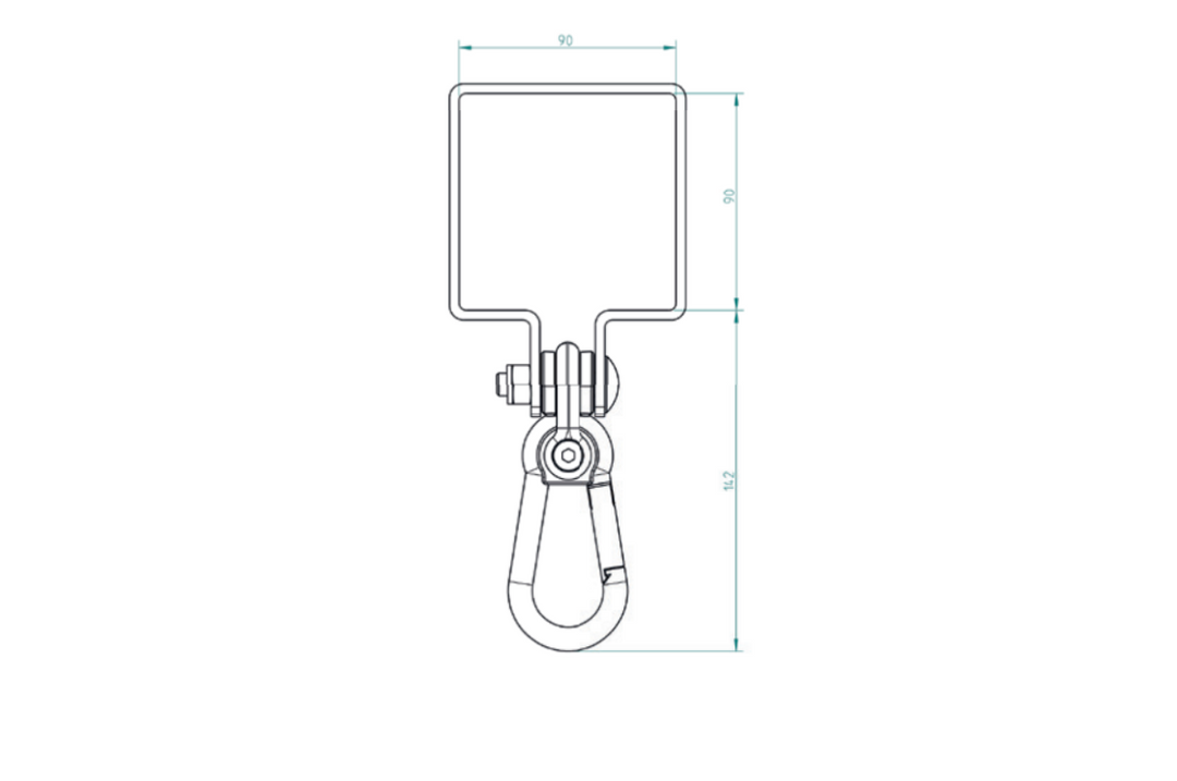 Wrap-Around Swing Hanger for 90mm Square Timber – No Drilling