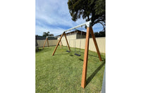 Double-Swing-Frame-In-Ground-With-Cypress-Timber-Legs