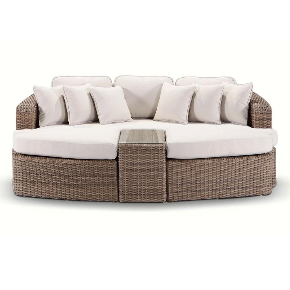 Anna Bay Modular Outdoor Daybed – 4 Piece Wicker Set
