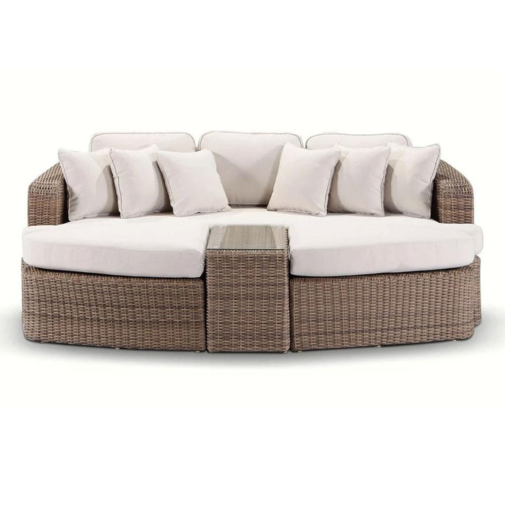 Anna Bay Modular Outdoor Daybed – 4 Piece Wicker Set