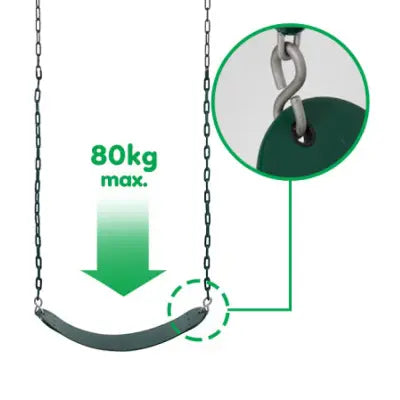 Tall Timber Swing Set with Two Belt Swings and Trapeze