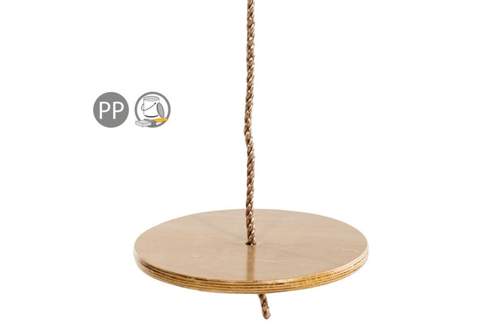 Wooden Monkey Disc Swing with Adjustable PP Rope
