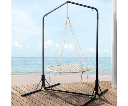 100cm-beige-nest-swing-with-double-hammock-chair-stand-outdoor