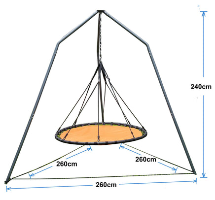 150 cm Orange Mat Nest Sensory Swing with Tripod Stand-None-None-None-Siesta Hammocks