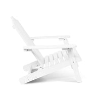 2 PC White Foldable Deck Chair & Side Table-Siesta Hammocks