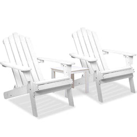 2 PC White Foldable Deck Chair & Side Table-Siesta Hammocks
