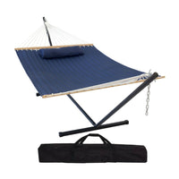 Outdoor Large Spreader Bar Hammock with Pillow