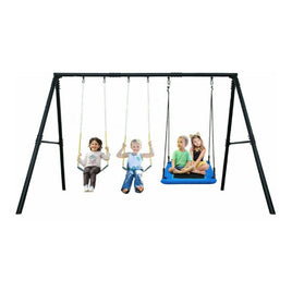 3-in-1-large-kids-metal-a-frame-swing-set