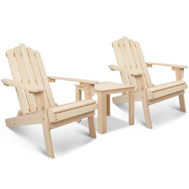3 PC Natural Set Chairs & Side Table-Siesta Hammocks