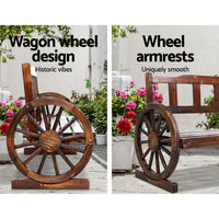 3 Seater Wooden Wagon Garden Bench Outdoor Lounge Chair-Siesta Hammocks