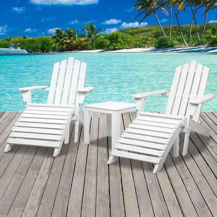5 PC White Set Chairs & Side Table-Siesta Hammocks