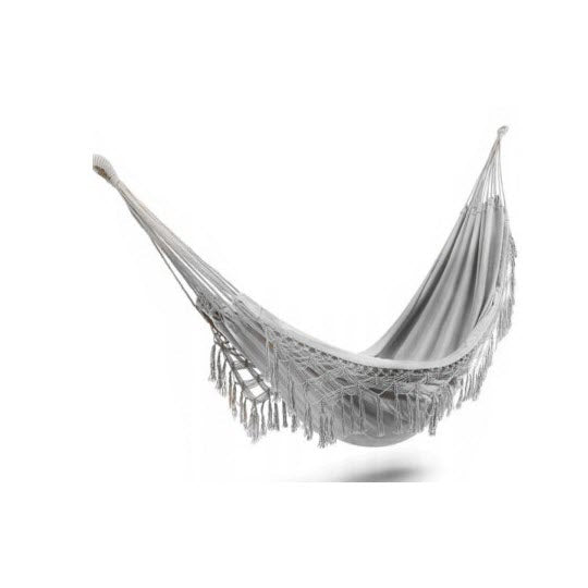 boho macrame hammock in grey
