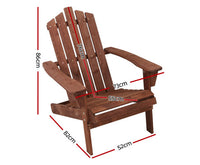 Outdoor Deck Chair in Coffee Colour-dimension