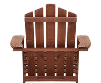 Outdoor Deck Chair in Coffee Colour-rear-view