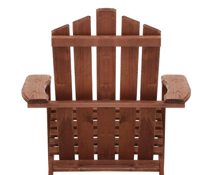 Outdoor Deck Chair in Coffee Colour-rear-view