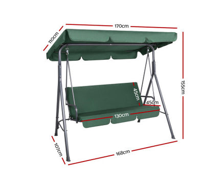 Garden Swing Chair (Green) dimensions
