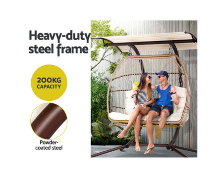    outdoor-furniture-hanging-swing-chair-egg-hammock-pod-wicker-2-person-latte-siesta-hammocks-steel-frame