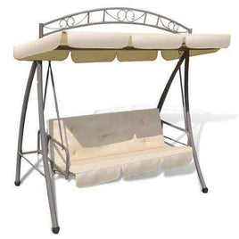 Arch Outdoor Swing Chair/bed Canopy (Sand White)-Siesta Hammocks