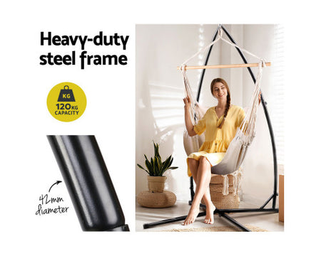 beige-hanging-hammock-chair-with-hammock-chair-stand-42mm-diameter