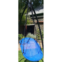 Oval oval-swing-seat-in-blue-colour-with-standSwing Seat in Blue Colour with stand