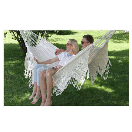 Deluxe Double Size Brazilian Hammock-Cream-None-None-Siesta Hammocks