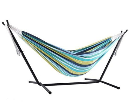Double Cotton Hammock with Stand (Cayo Reef)-Not Applicable-Siesta Hammocks