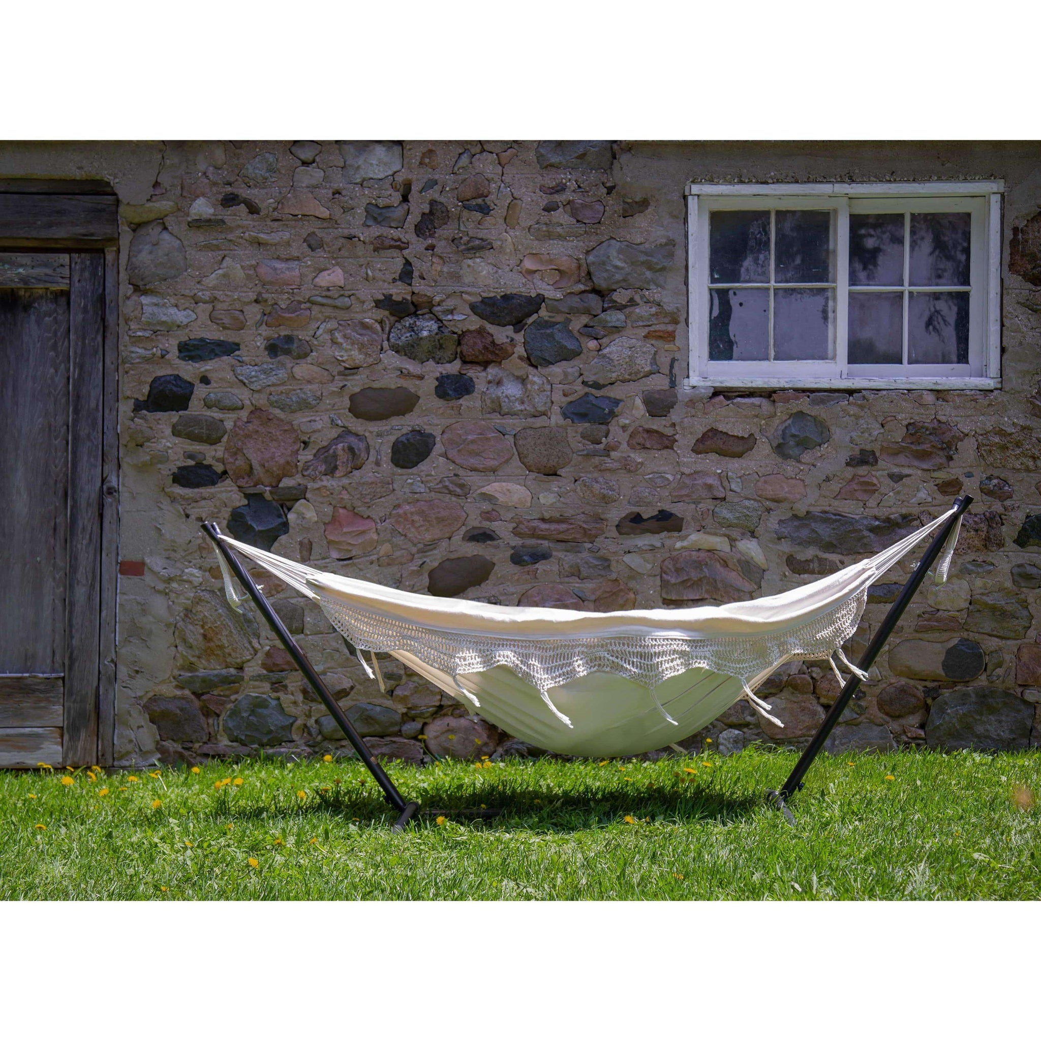 double-cotton-hammock-with-stand-natural-with-fringe