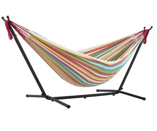 double cotton hammock with stand salsa
