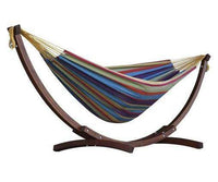 Double Size Hammock with Wooden Frame (Tropical)-Not Applicable-Siesta Hammocks