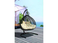 Duke Double Hanging Egg Chair-Metro SYD/CANB/MELB/BRIS/G'COAST ONLY - $99.00-Black Cushion-Siesta Hammocks